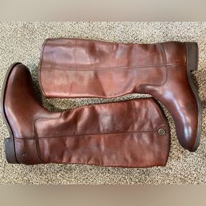 Frye Melissa Button 2 Tall Boots Redwood 8
